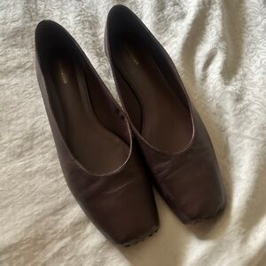 Reformation Brown Ballet Flats